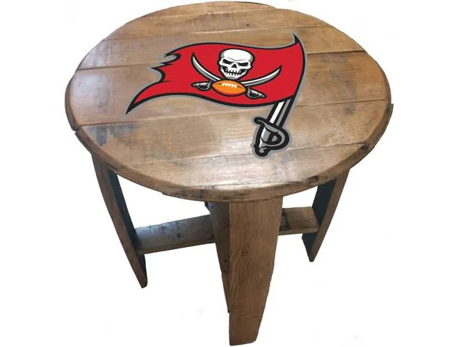 Imperial USA Officially Licensed NFL Oak Barrel Side Table