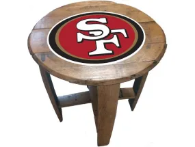 Imperial USA Officially Licensed NFL Oak Barrel Side Table