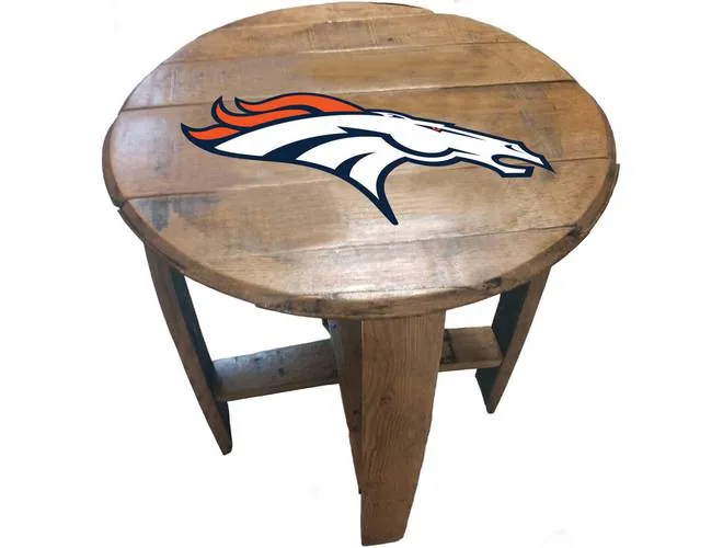 Imperial USA Officially Licensed NFL Oak Barrel Side Table