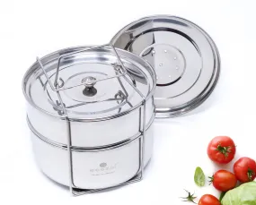 Instant Pot Insert Pans, 2 Tier for 6 Qt / 8 Qt Pressure Cookers by ecozoi