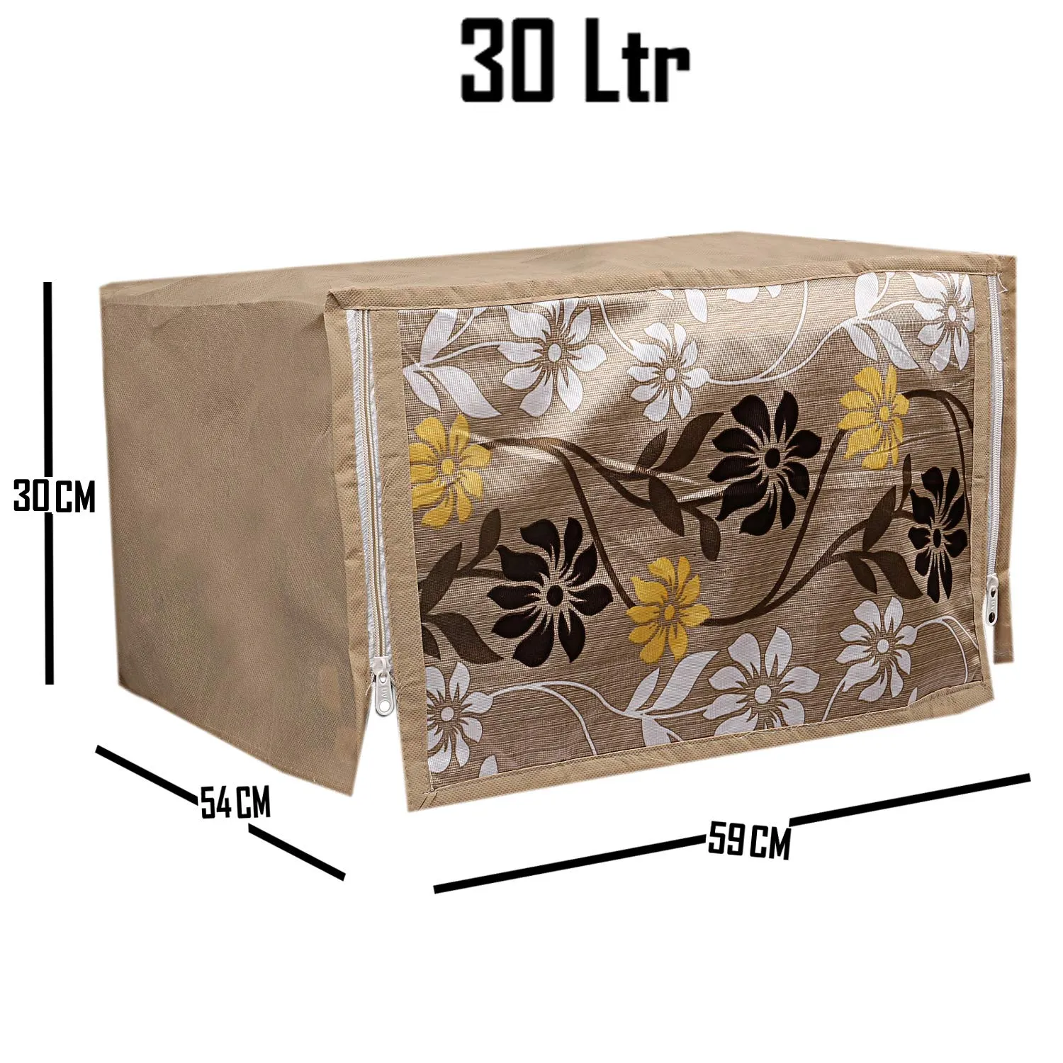 Kuber Industries Cotton 1 Piece Microwave Oven Cover 30 LTR (Gold) -CTKTC5769