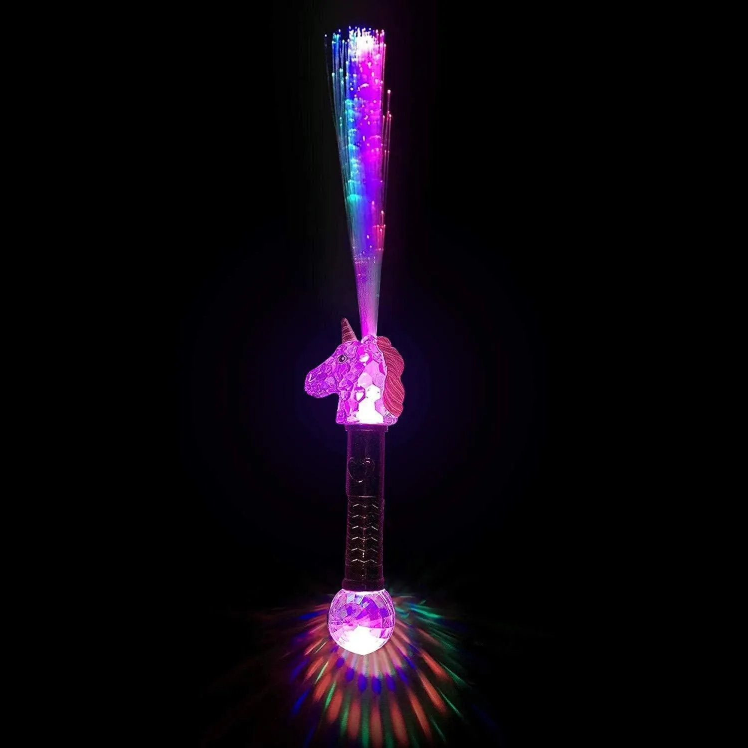 Led Fiber Optic Unicorn Wands Asst.