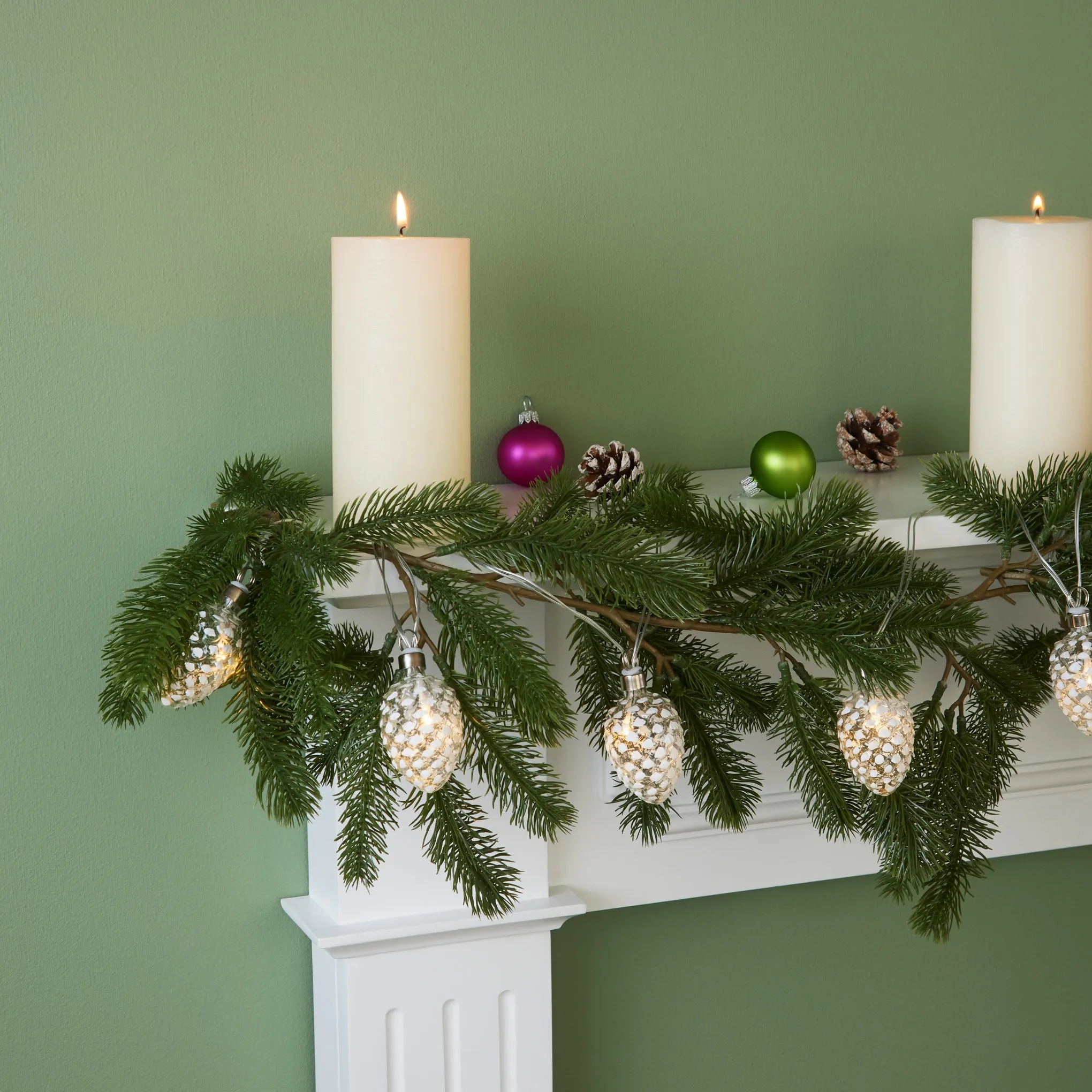 LED Holiday String Lights - Pinecone