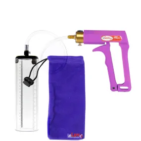 Leluv Maxi Penis Vacuum Pump - Thick-Walled Cylinder Options - Purple Handle Clear Hose