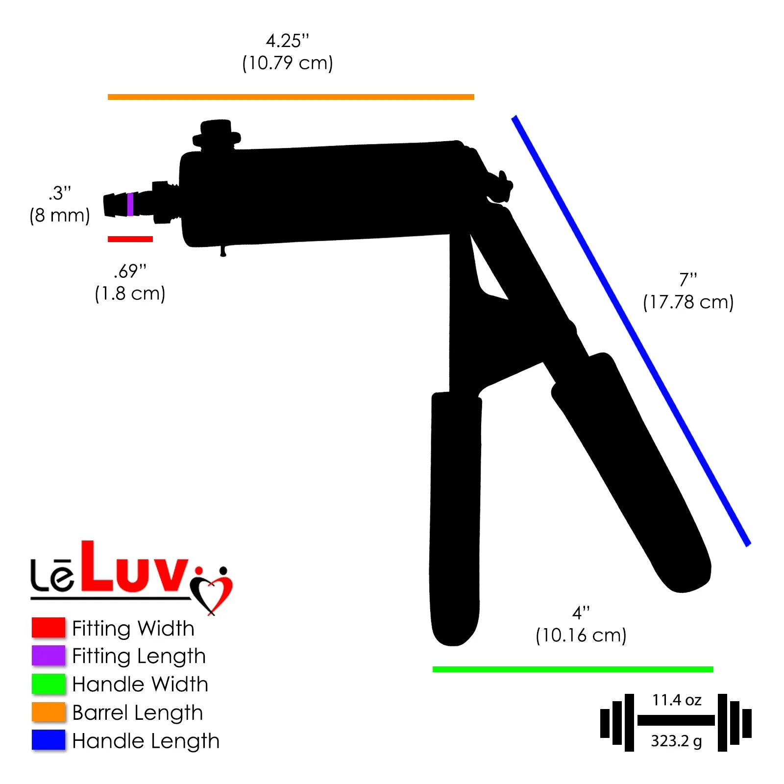 LeLuv Penis Pump ULTIMA Red Silicone Grips   Gauge | Choose Diameter 1.35"-5.0"