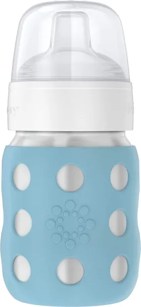 Lifefactory - Stainless Steel 8oz Wide Neck Bottle with Sippy