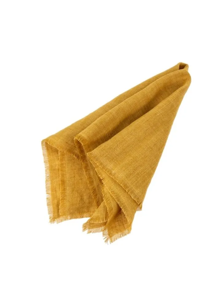 LINA LINEN NAPKINS, CUMIN SET OF 4