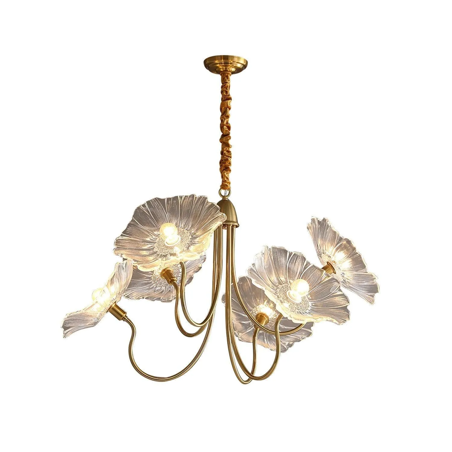 Lotus Leaf Glass Chandelier