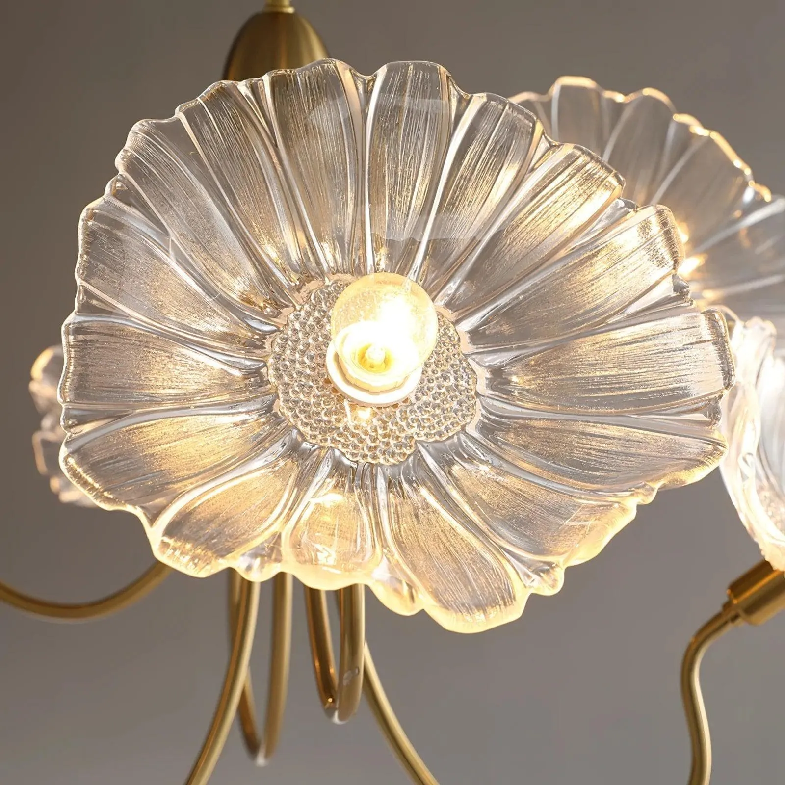 Lotus Leaf Glass Chandelier