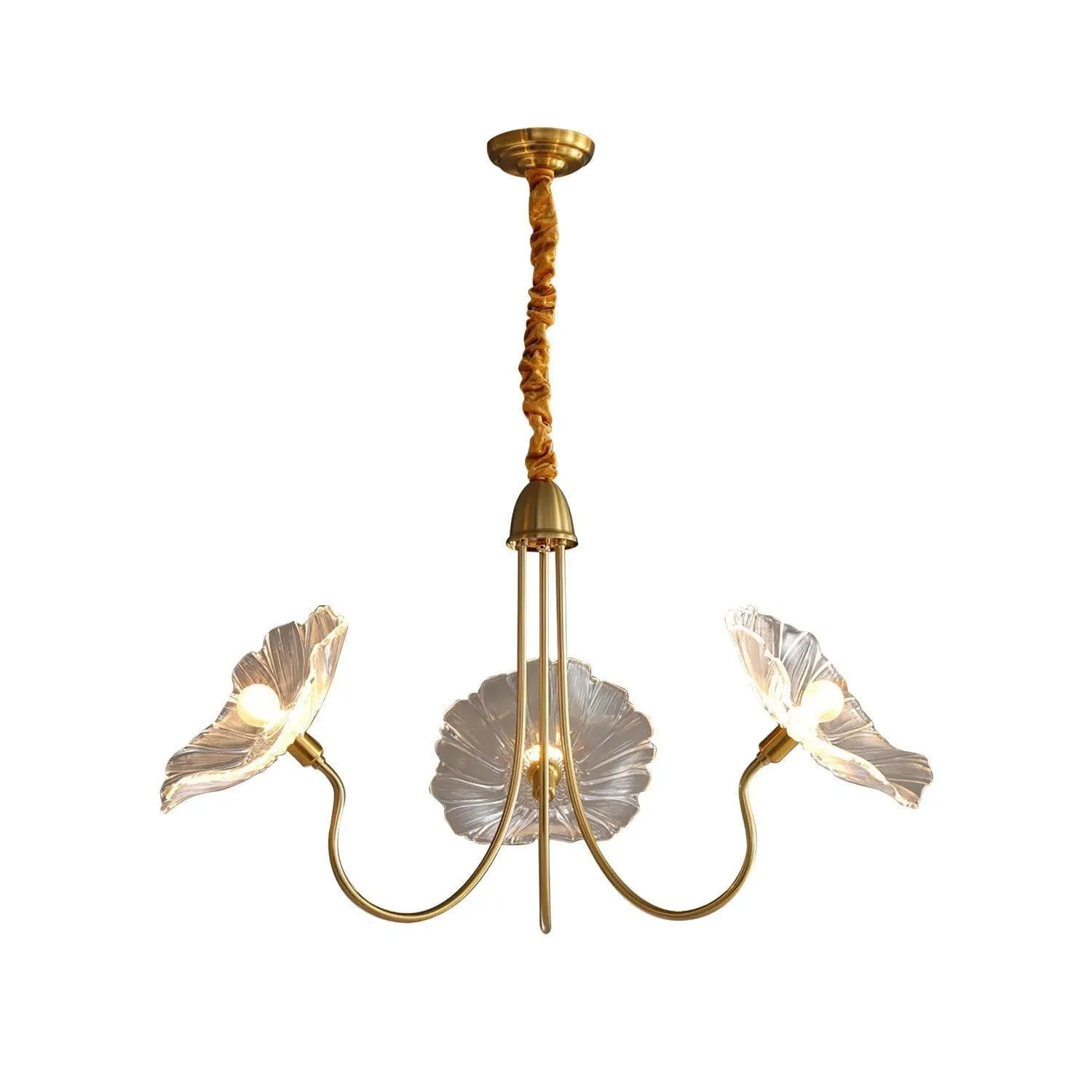 Lotus Leaf Glass Chandelier