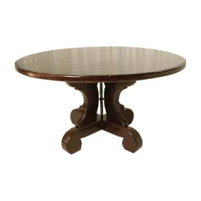 Lourdes Round Dining Table in Reclaimed Wood