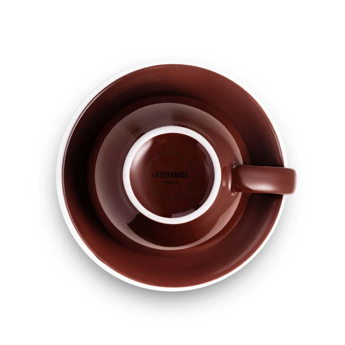 Loveramics Egg Style Cappuccino Cup & Saucer - Brown (6.7oz/200ml)