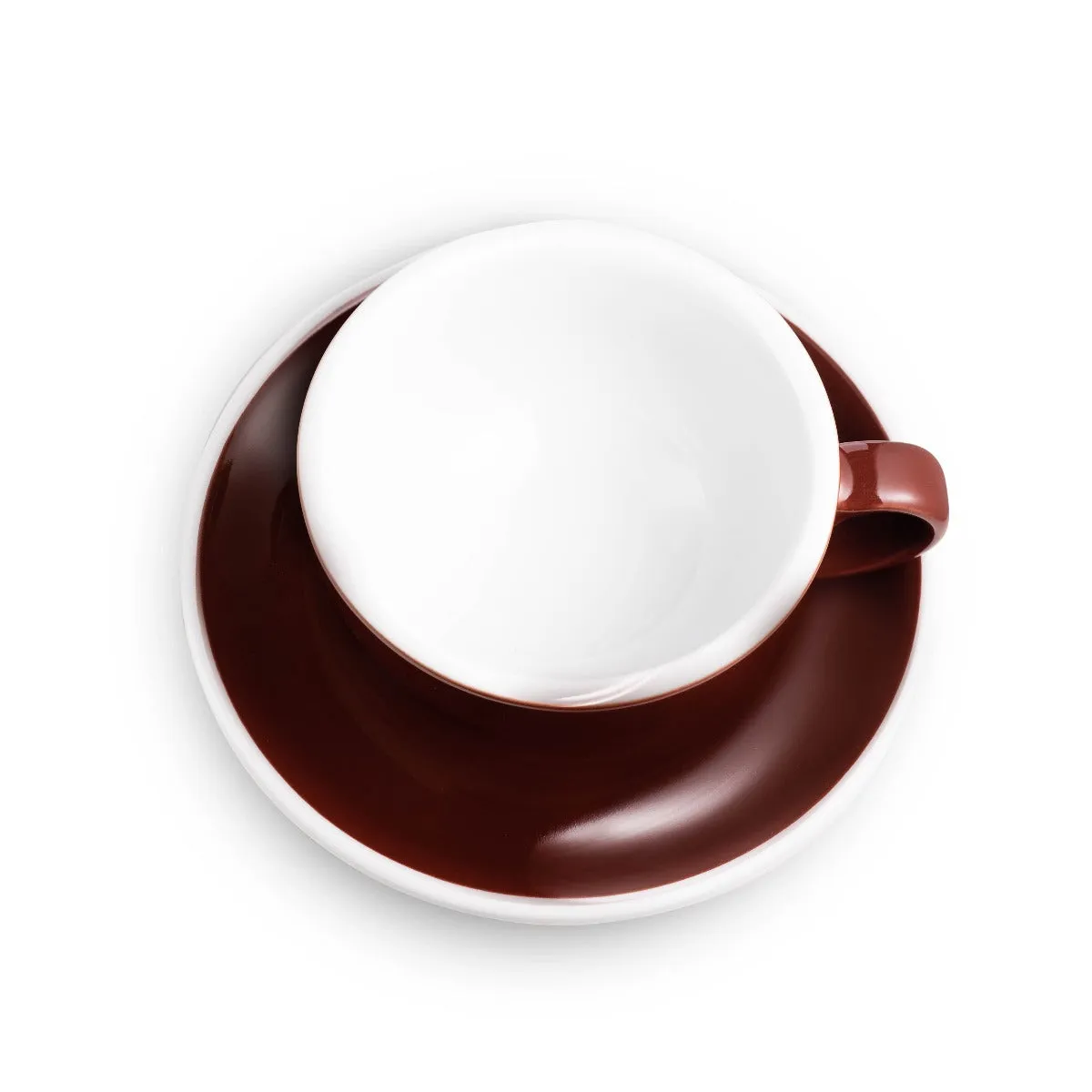 Loveramics Egg Style Cappuccino Cup & Saucer - Brown (6.7oz/200ml)