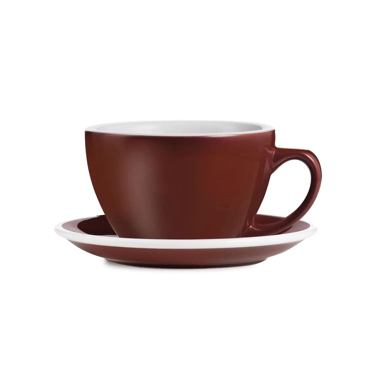 Loveramics Egg Style Cappuccino Cup & Saucer - Brown (6.7oz/200ml)