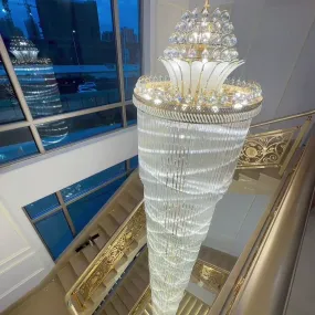 Luxury Extra Long Crystal Chandelier for Villa/Staircase/Foyer