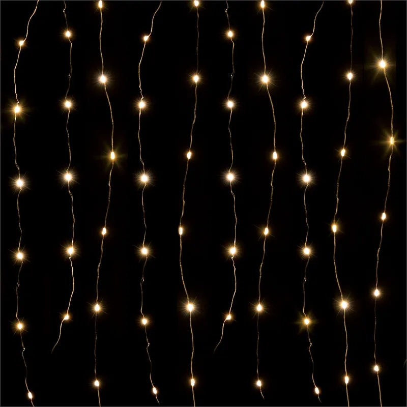 Lytworx 300 LED Warm White Low Voltage Copper Wire Curtain Lights