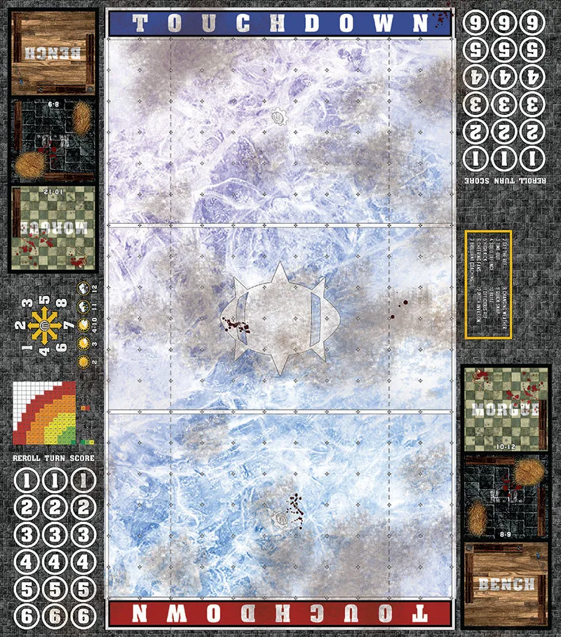 Mats by Mars:  Frozen Lake Fantasy Football Play Mat / Pitch