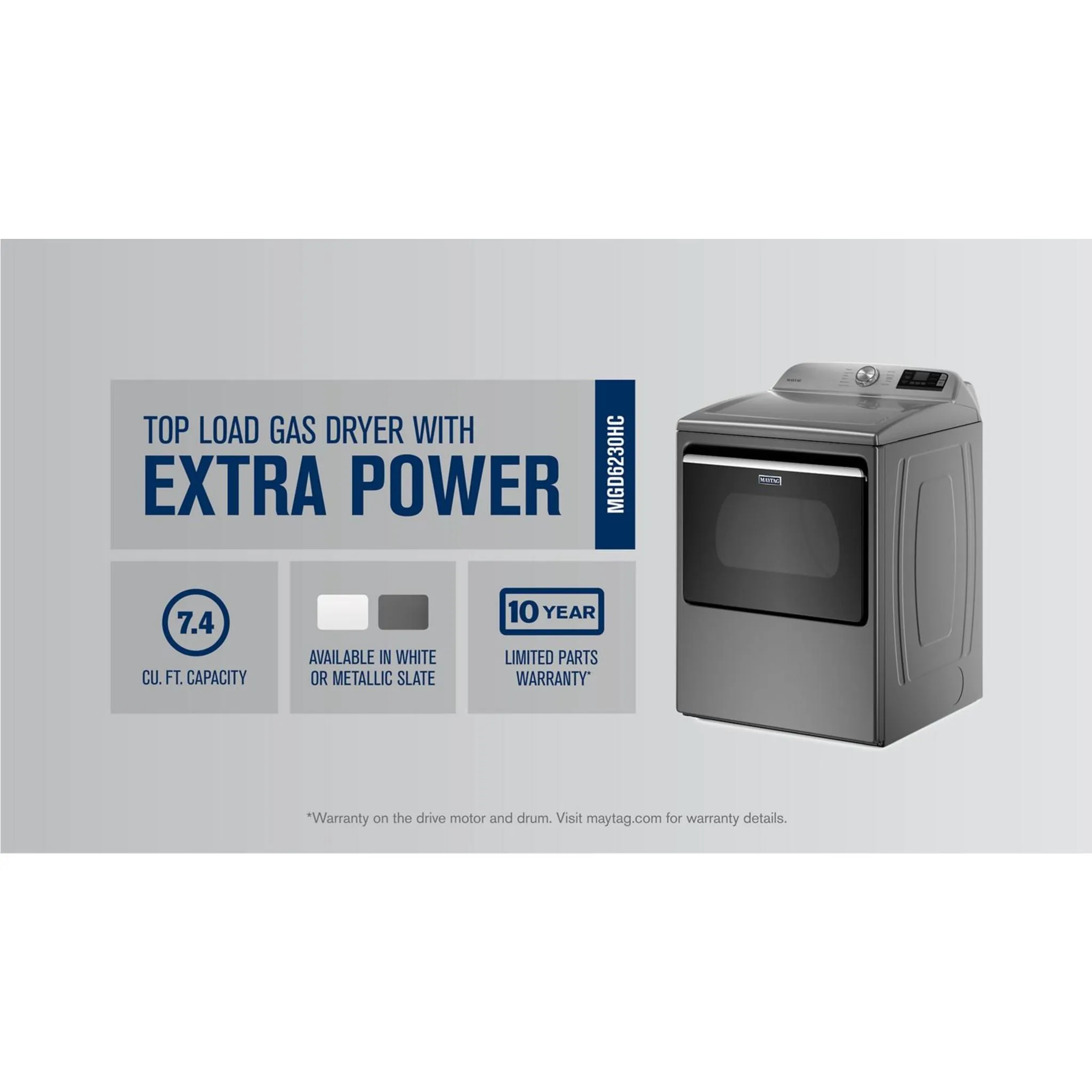 Maytag Gas Dryer (MGD6230HC) - Metallic Slate