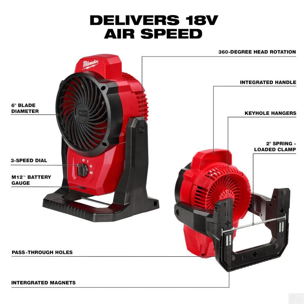 MILWAUKEE M12 Mounting Fan [0820-20]