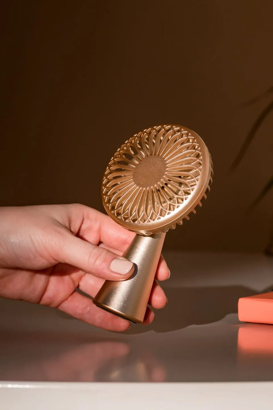 Mini Gold Portable Wireless Fan