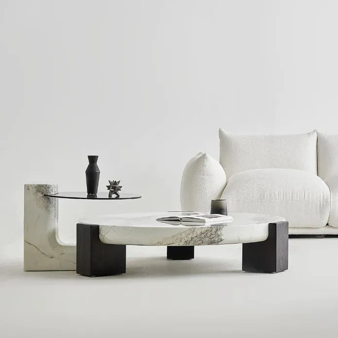 Minimalist Round Marble Coffee Table/Side Table