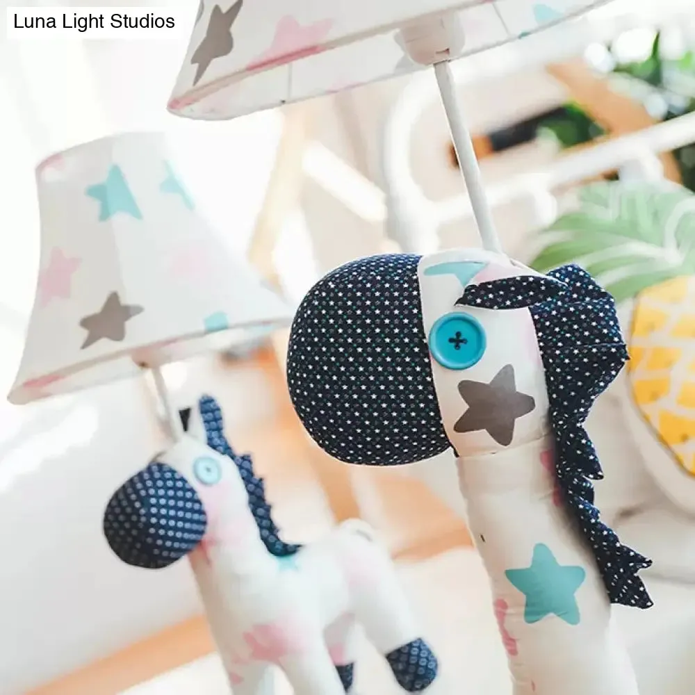 Modern Animal Table Lamp - Fabric Shade, One Light, Lovely Bedroom Desk Light