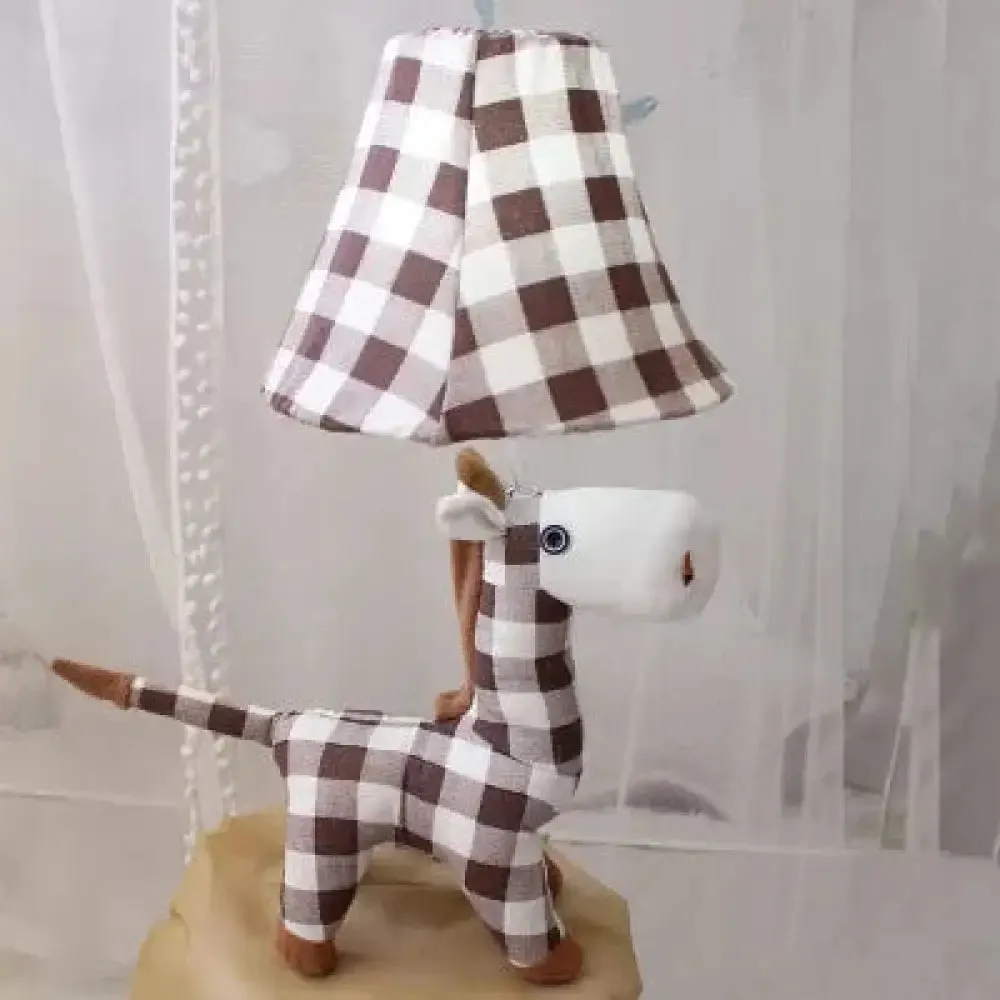 Modern Animal Table Lamp - Fabric Shade, One Light, Lovely Bedroom Desk Light