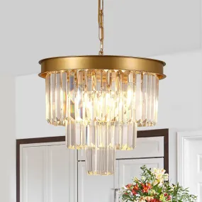 Modern Crystal Chandeliers Ceiling Pendant Light Fixture for Living Room Dining Room Foyer Kitchen Entryway