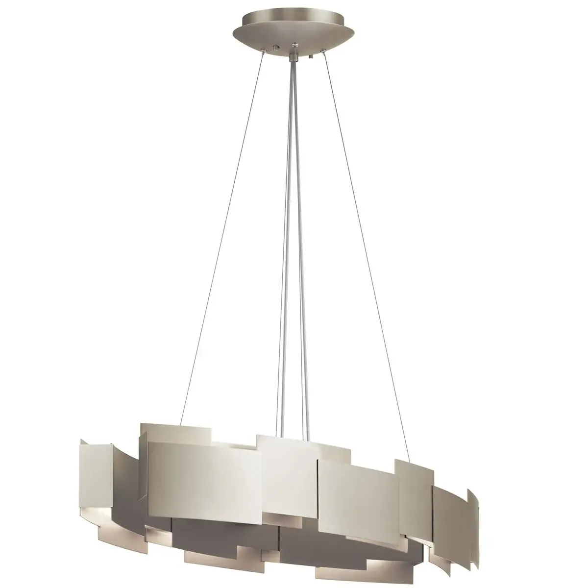 Mona 34 In. LED Chandelier Nickel Finish