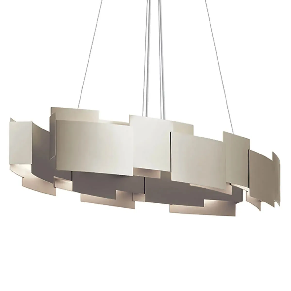 Mona 34 In. LED Chandelier Nickel Finish