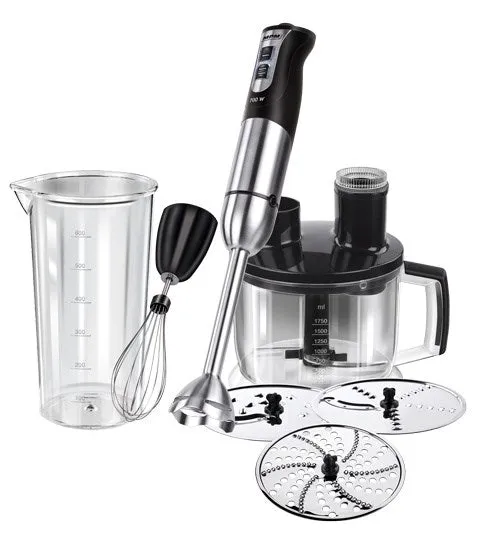 Mpm Mbl-11 Blender 1.75 L Immersion Blender 800 W Black, Stainless Steel, Transparent