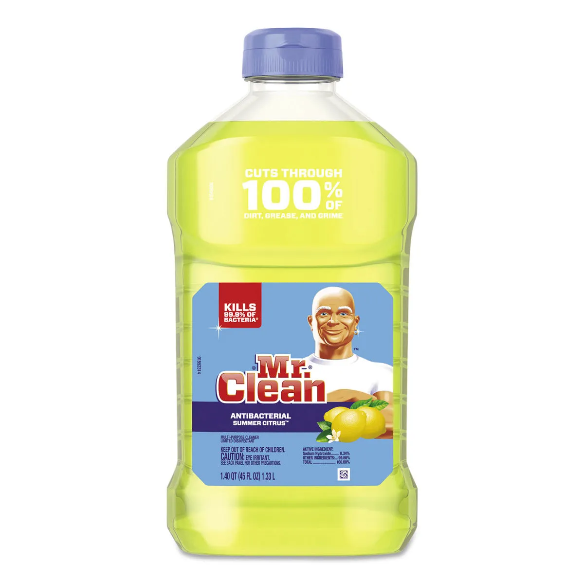 Mr. Clean® Summer Citrus Multi-Surface Antibacterial Cleaner (45 oz Bottles) - Case of 6