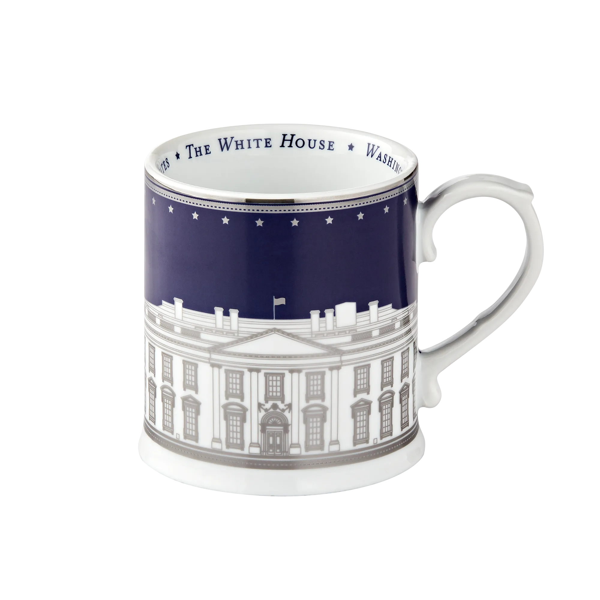 Navy White House Mug