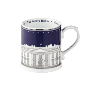 Navy White House Mug