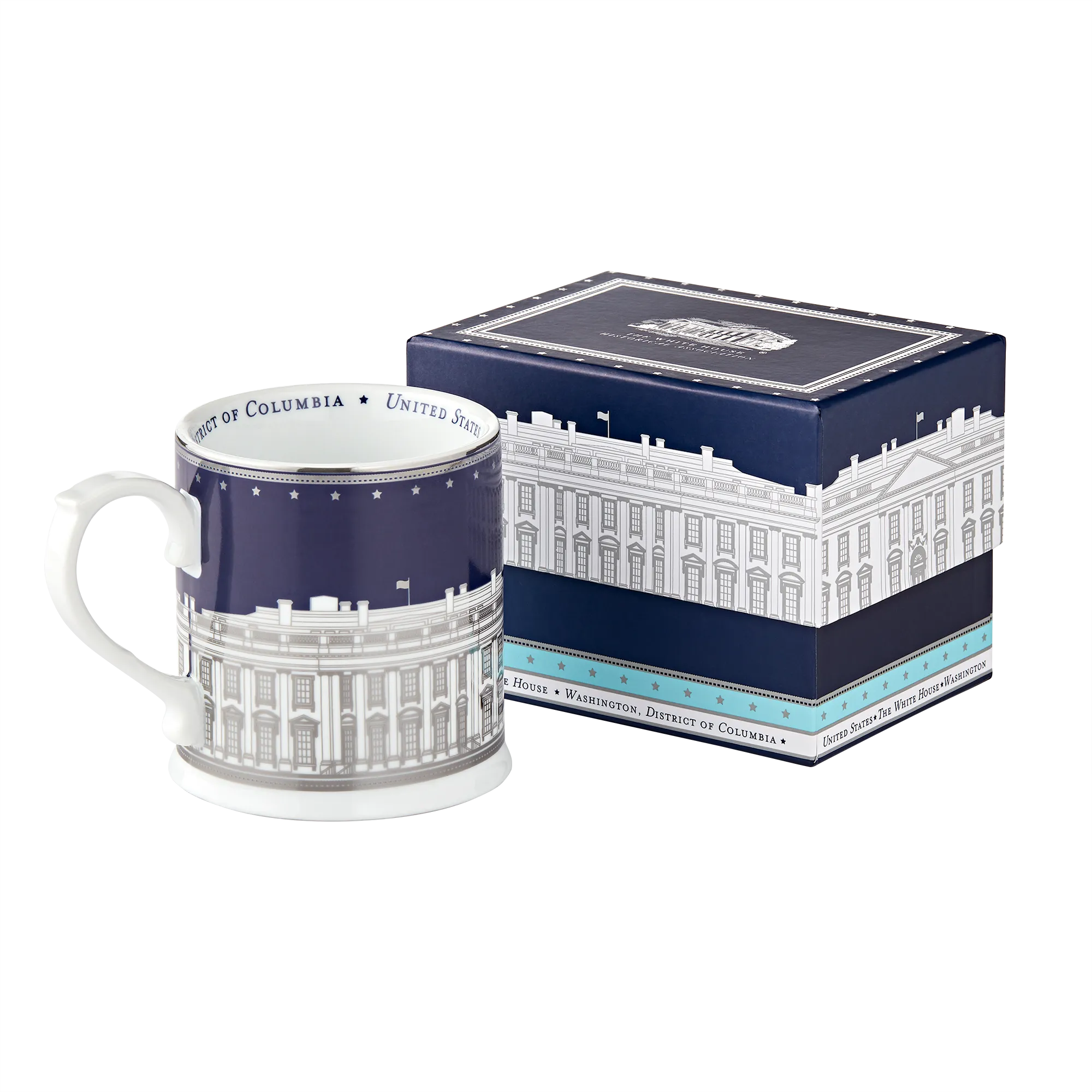 Navy White House Mug