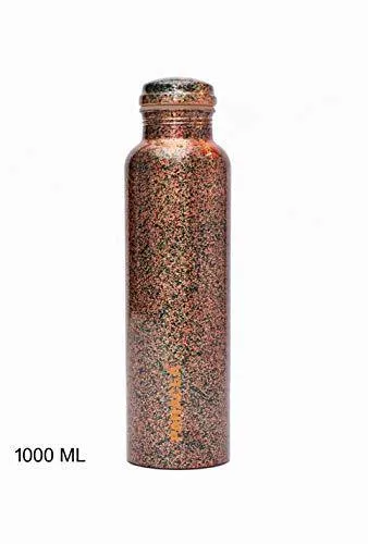 Panacea Premium Pure Copper Mist Handmade Floral Designer,Joint Free Water Bottle (Multicolor, 1 Litre)