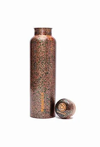 Panacea Premium Pure Copper Mist Handmade Floral Designer,Joint Free Water Bottle (Multicolor, 1 Litre)