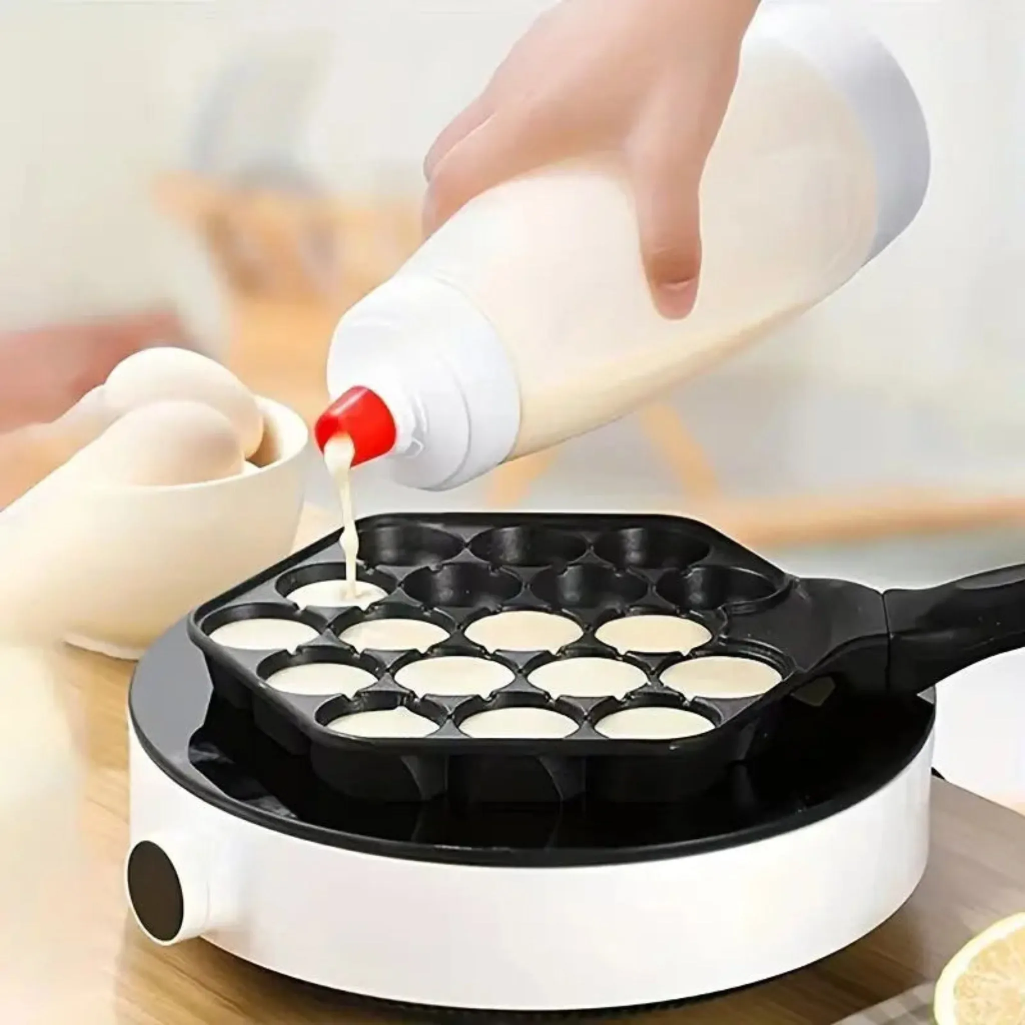 Pancake Batter Bottle | Mixer & Dispenser with Blender Ball