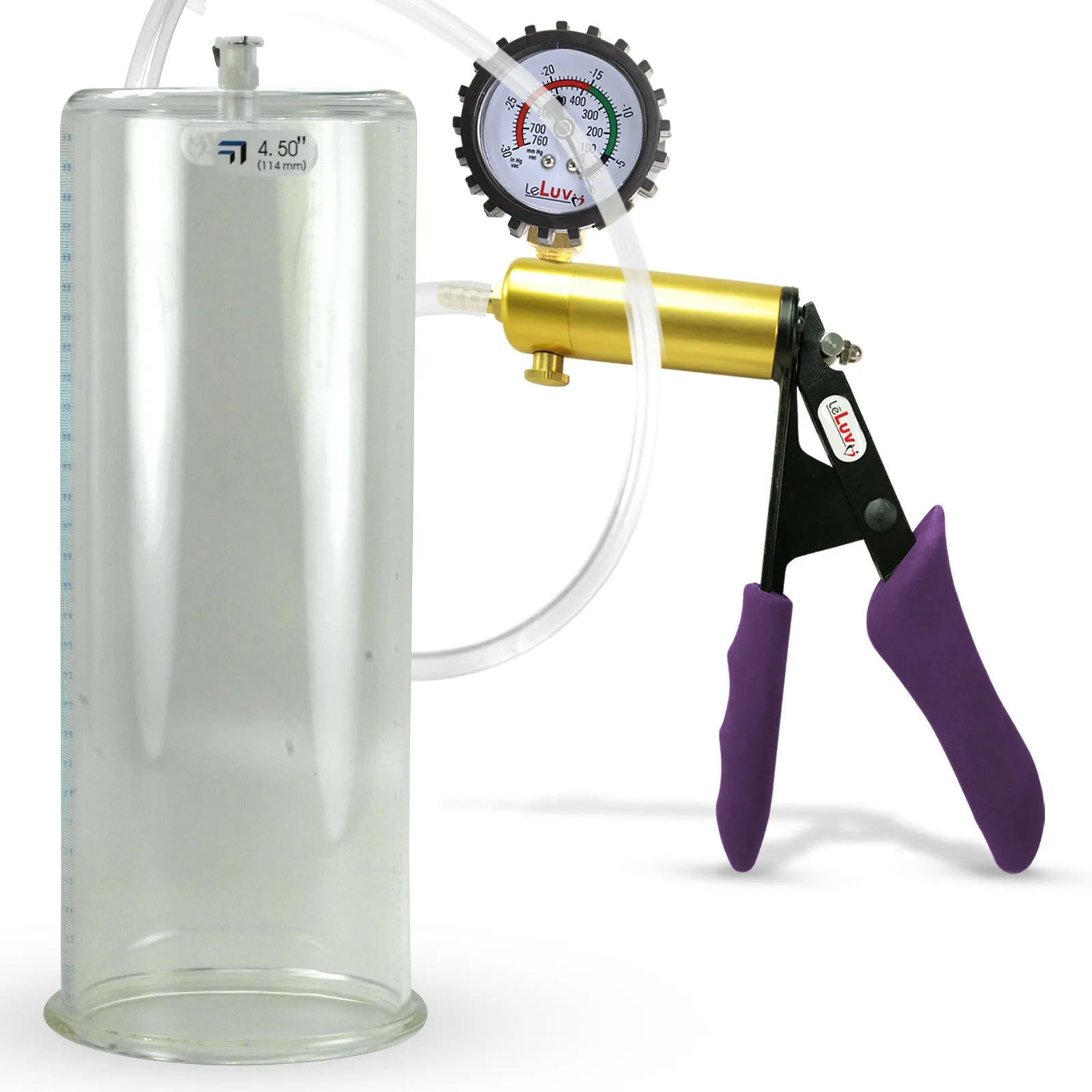 Penis Pump   Gauge LeLuv ULTIMA Purple Silicone Handle 9 Inch Length Untapered Choose Diameter