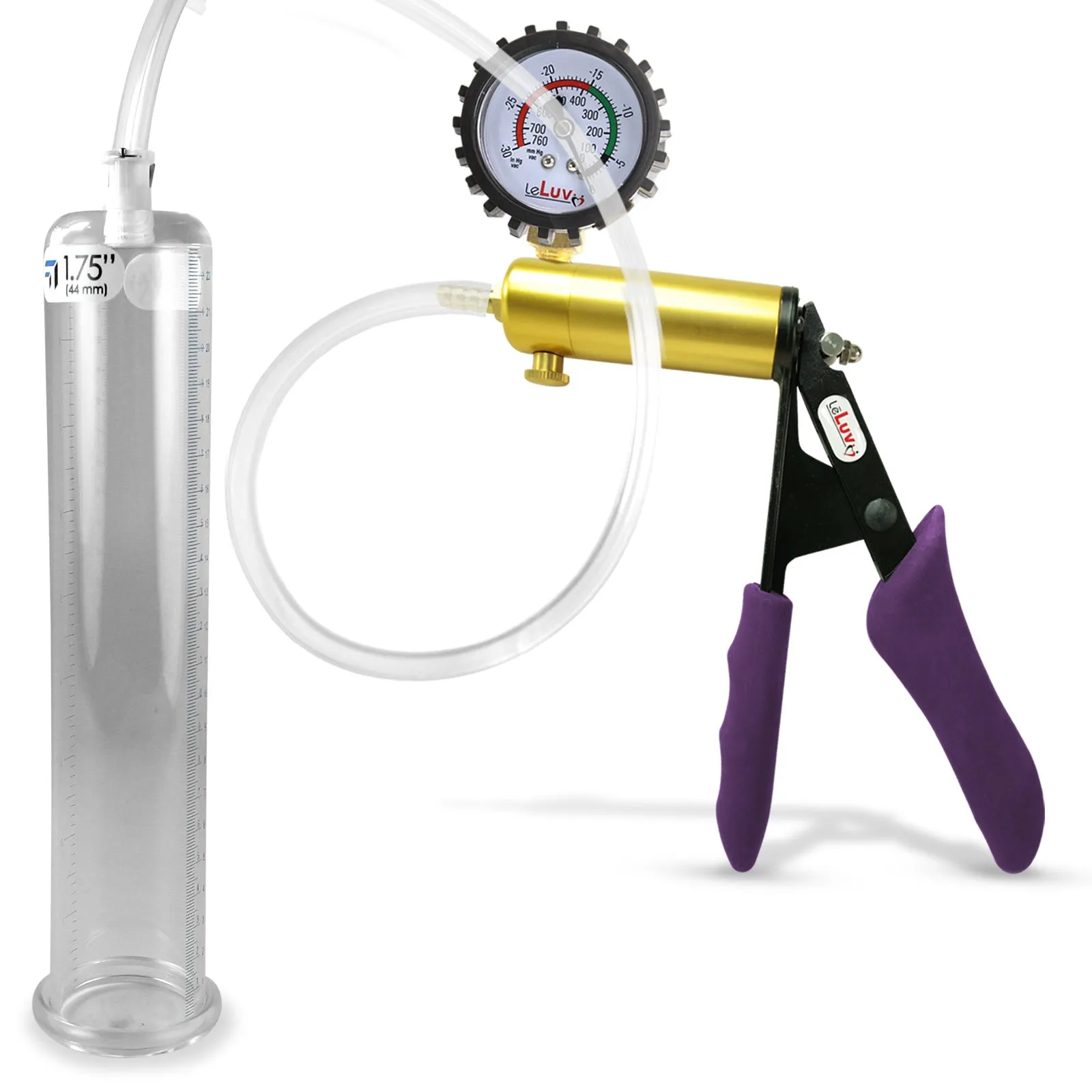 Penis Pump   Gauge LeLuv ULTIMA Purple Silicone Handle 9 Inch Length Untapered Choose Diameter