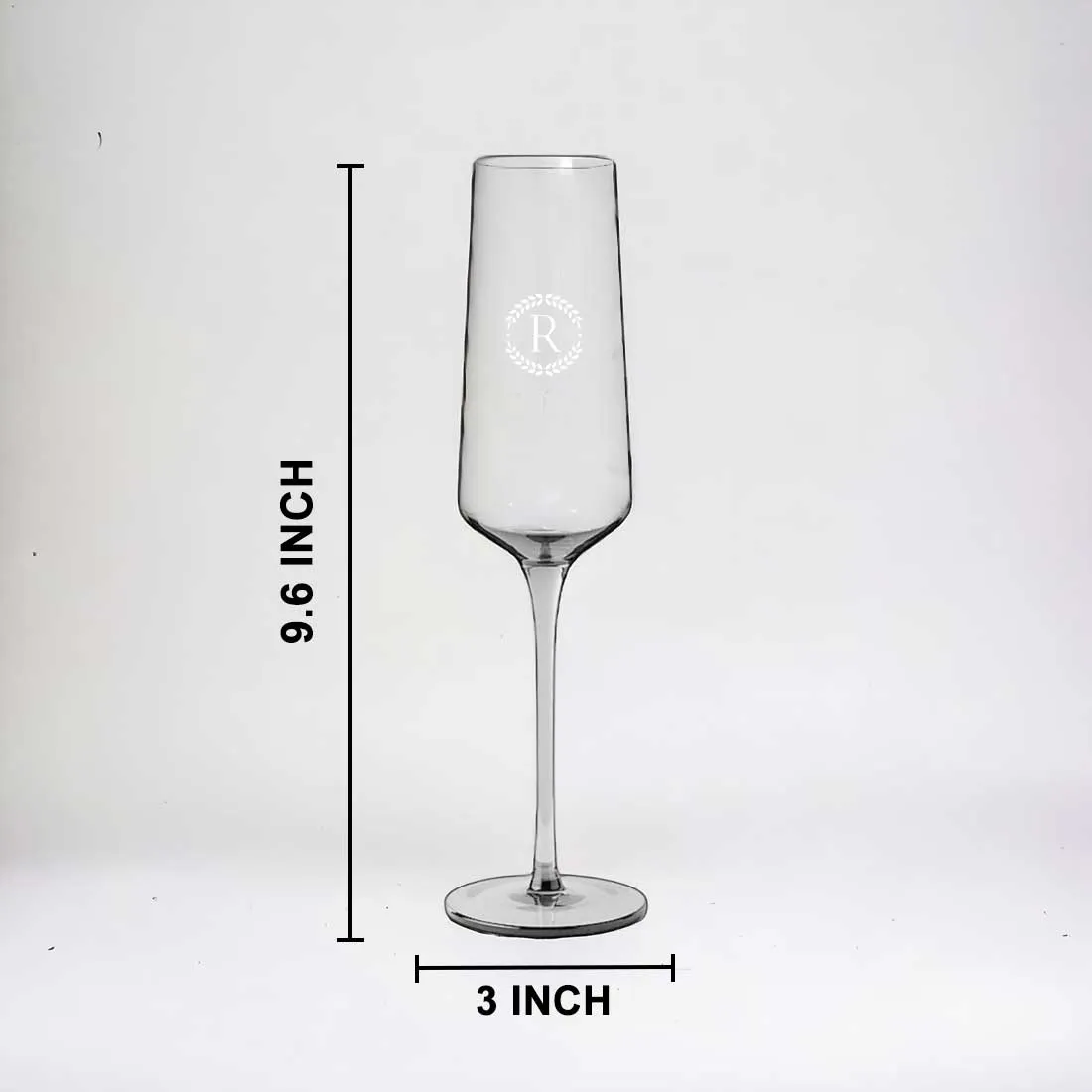 Personalized Engraved Champagne Flutes - Premium Champagne Glass with Name