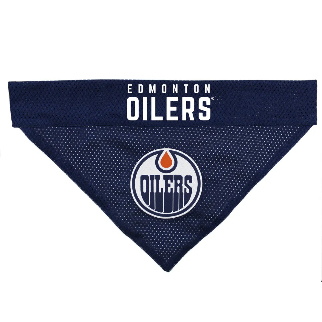 Pets First NHL Edmonton Oilers Reversible Pet Bandana