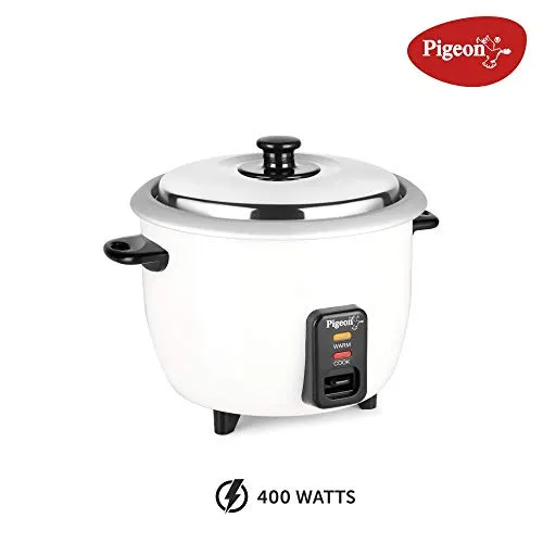 Pigeon by Stovekraft Joy Rice Cooker with Single pot, 1 litres. A smart Rice Cooker for your own kitchen (White)