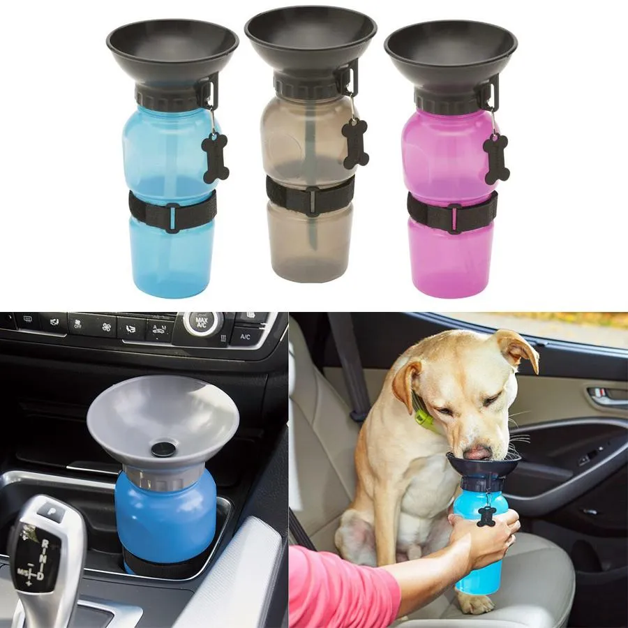 Portable Dog Water Bottle & Bowl - 20oz Non-Spill Design