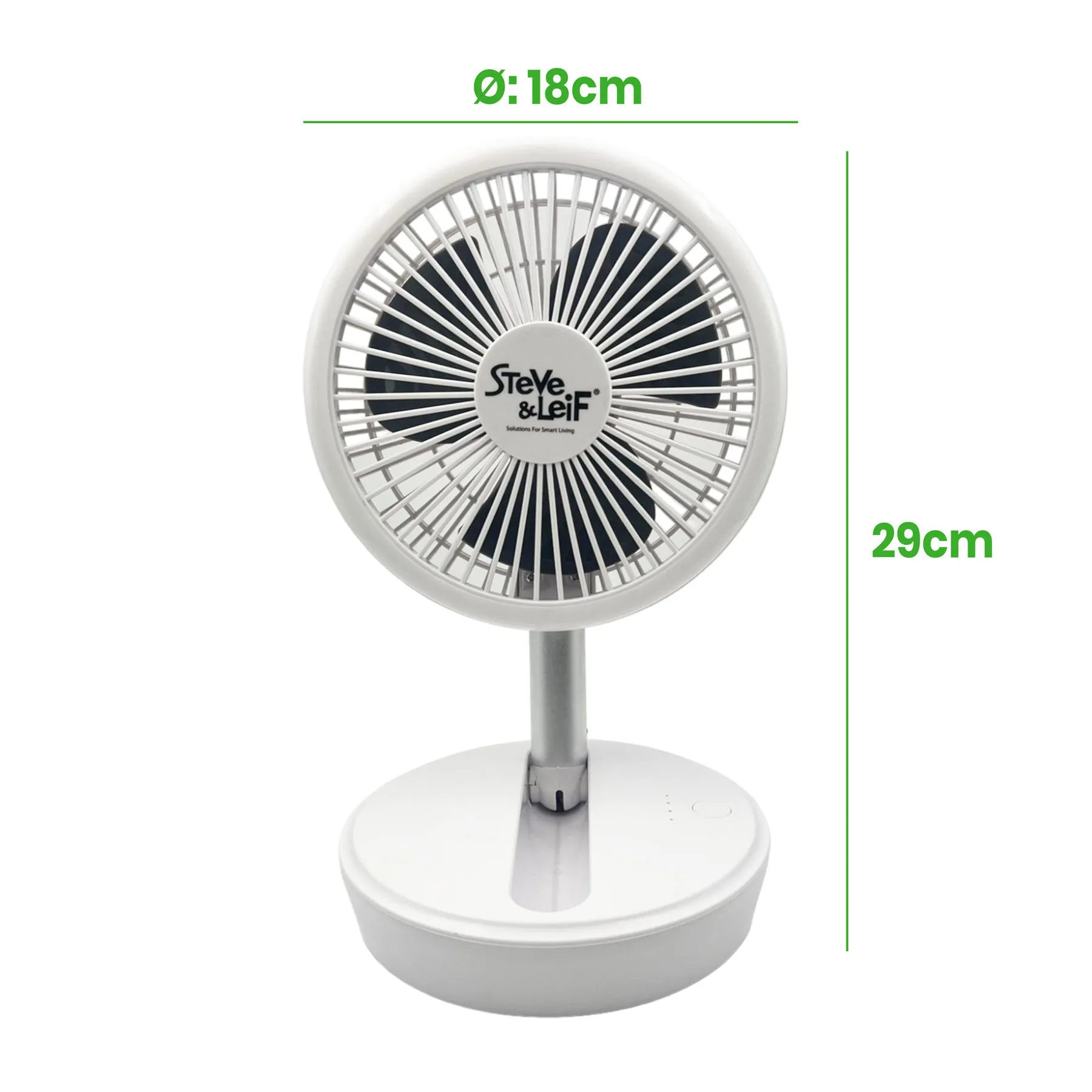 Portable Mini 3-Speed Rechargeable Fan 4000mA battery (White)