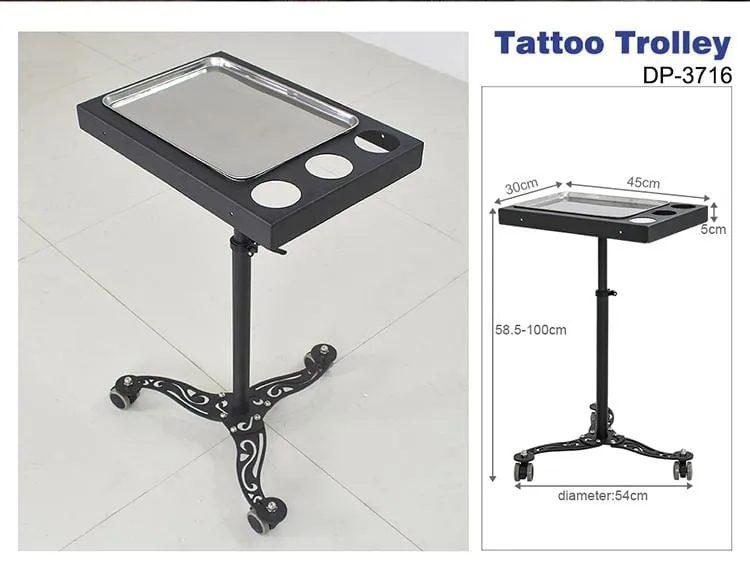 Portable Rolling Tattoo Workstation, Tattoo Ink Tray TA3716