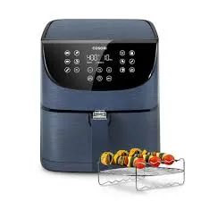 Premium 5.8-Quart Air Fryer - Navy Blue