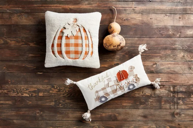 Pumpkin Hooked Pillow