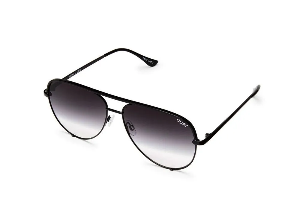 Quay High Sunglasses Key Black Fade Lens