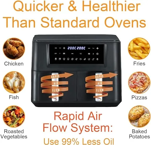 Quest 9l Dual Basket Airfryer